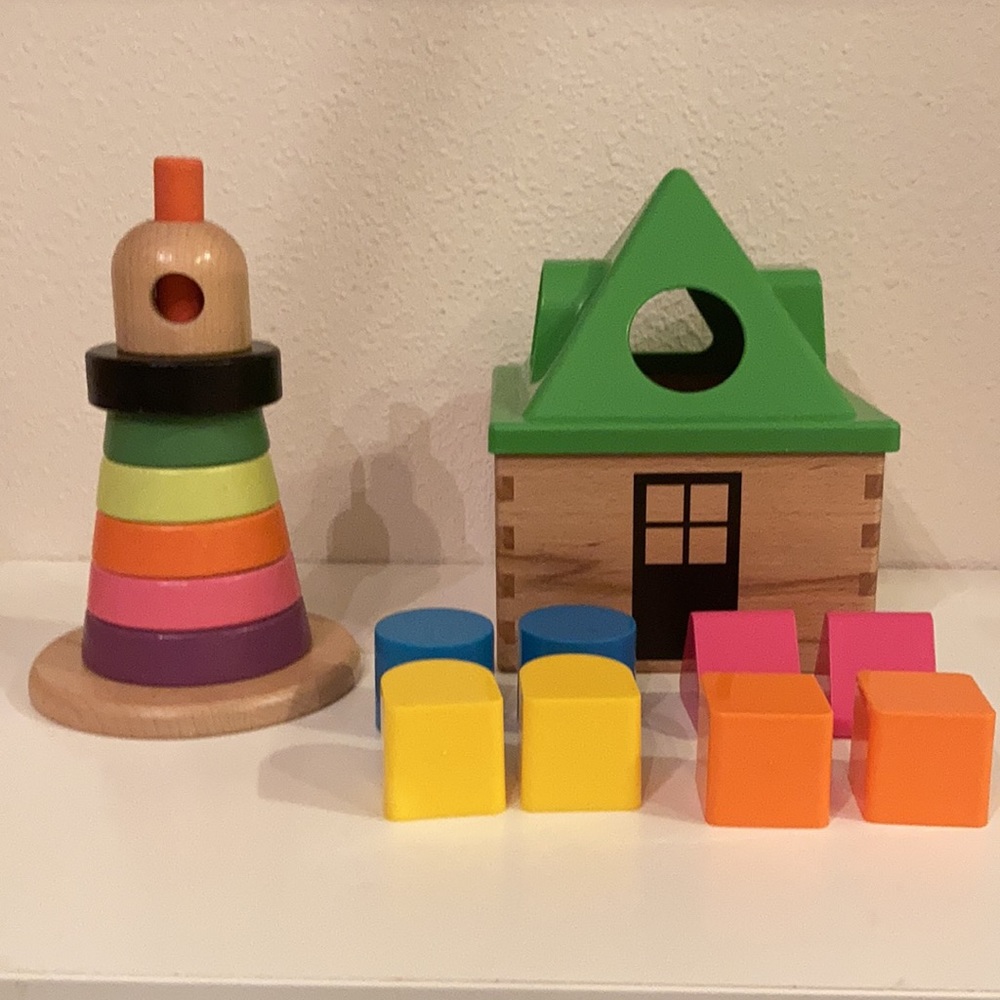 IKEA Wooden Toys - Shape Sorter & Ring Stacker